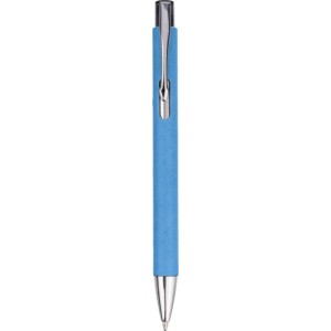 Recycled carton ballpen Debra, light blue (Wooden, bamboo, carton pen)