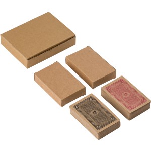 Recycled carton card decks Arwen, Brown/Khaki (Games)