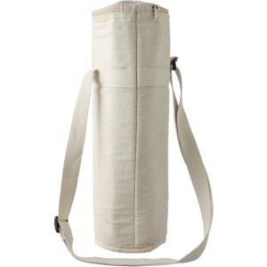 Recycled cotton (270 gsm) bottle cooler bag Eugene, khaki (Cooler bags)