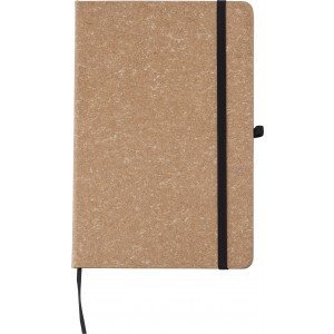 Recycled leather notebook (A5) Gianna, brown (Notebooks)