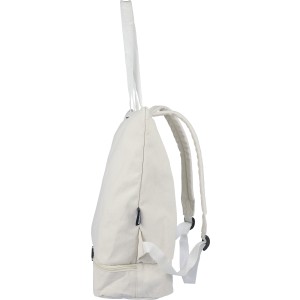 Recycled polycotton (330 gsm) tote backpack Osric, beige (Einkaufstaschen)