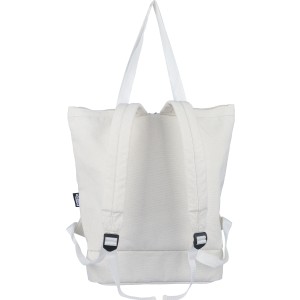 Recycled polycotton (330 gsm) tote backpack Osric, beige (Einkaufstaschen)