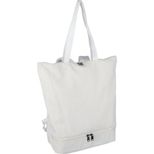 Recycled polycotton (330 gsm) tote backpack Osric, beige (Einkaufstaschen)