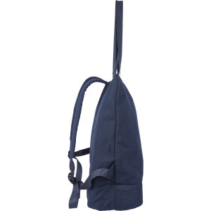 Recycled polycotton (330 gsm) tote backpack Osric, blue (Einkaufstaschen)