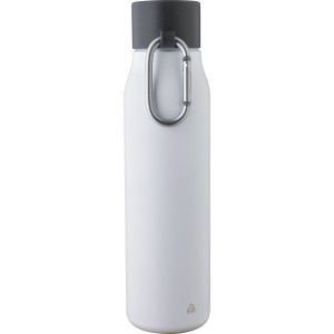 Recycled stainless steel drinking bottle (600 ml) Cassian, w (Thermosflaschen)