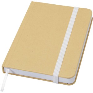 Reed A6 recycled hard cover notebook with plain pages, White <font size=1>[ENG]</font>