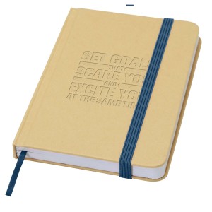 Reed A6 recycled hard cover notebook with plain pages, Ocean (Notebooks)