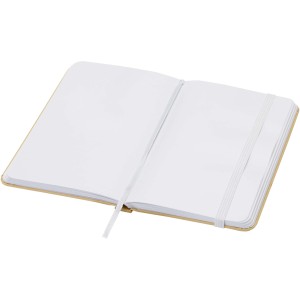 Reed A6 recycled hard cover notebook with plain pages, White (Notebooks)