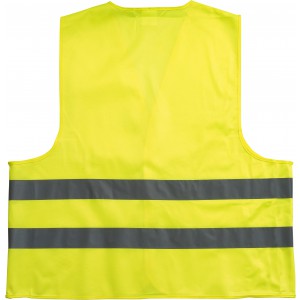 Polyester (75D) safety jacket Clara, yellow, S (Reflective items)
