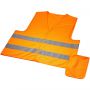 Watch-out safety vest for professional use in pouch, Neon Or