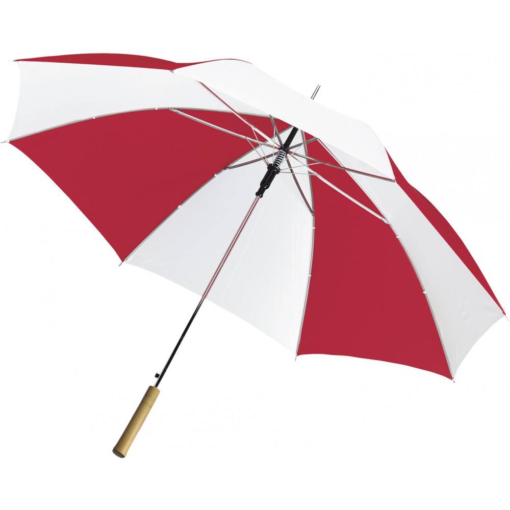 Automatik Stockschirm aus Polyester Russell, Rot/Weiß (Regenschirme)