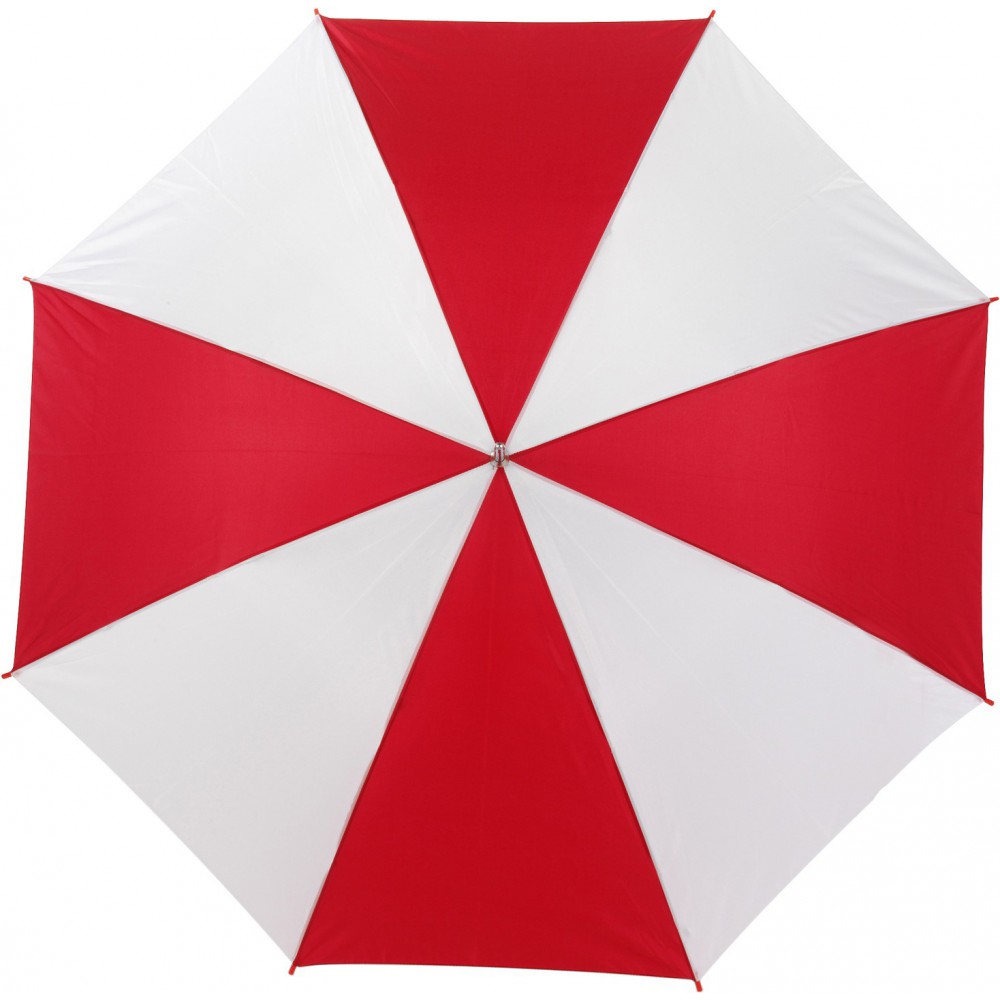 Automatik Stockschirm aus Polyester Russell, Rot/Weiß (Regenschirme)
