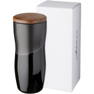 Reno 370 ml ceramic tumbler, Black (Glasses)