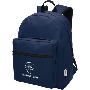 Retrend RPET backpack, Navy (Backpacks)