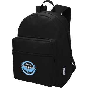 Retrend RPET backpack, Solid black (Backpacks)