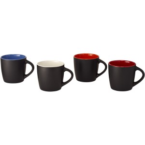 Riviera 340 ml ceramic mug, solid black,Red (Mugs)