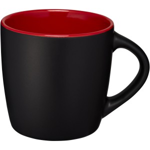 Riviera 340 ml ceramic mug, solid black,Red (Mugs)