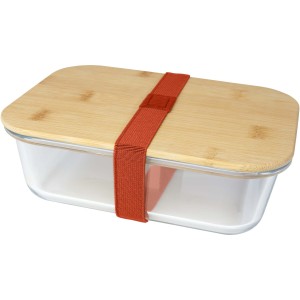 Roby glass lunch box with bamboo lid, Brick <font size=1>[ENG]</font>