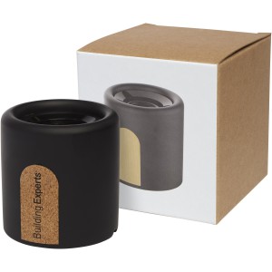 Roca limestone/cork Bluetooth? speaker, Solid black (Speakers, radios)