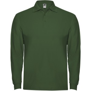 Estrella long sleeve men's polo, Bottle green <font size=1>[ENG]</font>