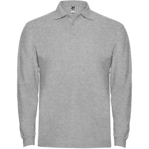 Estrella long sleeve men's polo, Marl Grey <font size=1>[ENG]</font>