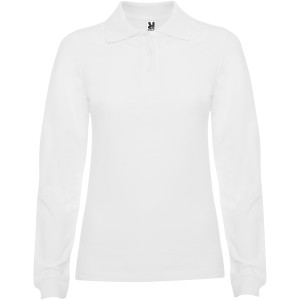 Estrella long sleeve women's polo, White <font size=1>[ENG]</font>