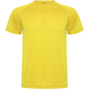 Montecarlo short sleeve kids sports t-shirt, Yellow <font size=1>[ENG]</font>