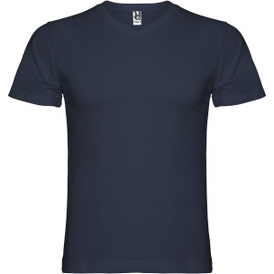Samoyedo short sleeve men's v-neck t-shirt, Navy Blue <font size=1>[ENG]</font>