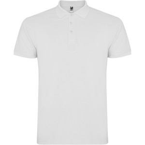 Star short sleeve men's polo, White <font size=1>[ENG]</font>