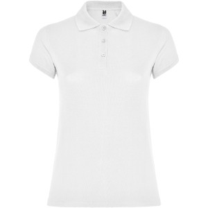 Star short sleeve women's polo, White <font size=1>[ENG]</font>