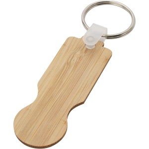 Ronan bamboo trolley keychain, Natural (Keychains)