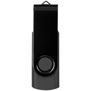 Rotate metallic USB, black, 16GB (USB-Sticks)