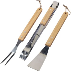 Stainless steel barbecue set Kaitlyn, brown <font size=1>[ENG]</font>