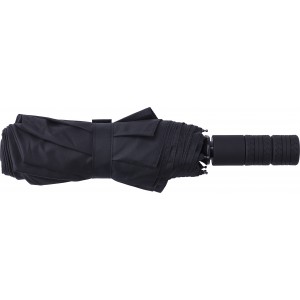 RPET 190T umbrella Kameron, black (Foldable umbrellas)