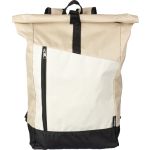 rPET (600D) roll-top backpack Marlene, beige (1096838-357)