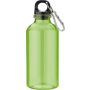 RPET bottle with carabineer hook, 400ml Nancy, lime