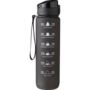 RPET drinking bottle (1000 ml) Brinley, black (Sport bottles)