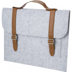 RPET felt document bag Amelia, light grey (Laptop & Conference bags)