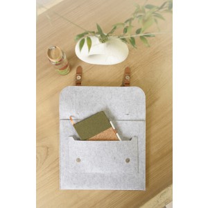 RPET felt document bag Amelia, light grey (Laptop & Conference bags)