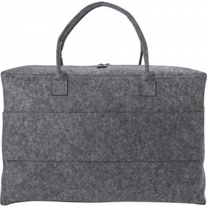 RPET felt duffle bag Savannah, grey (Travel bags)