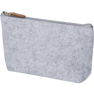 RPET felt toiletry bag Lucy, light grey (Cosmetic bags)