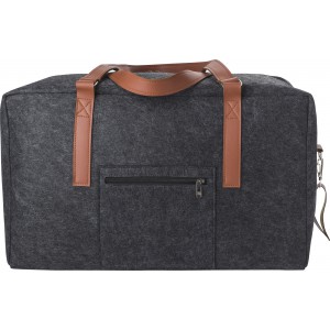 RPET felt travel bag Natalie, grey (Travel bags)