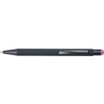 Rubberized ballpen, pink (8477-17)