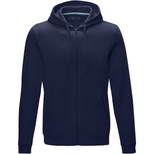 Ruby men's GOTS organic GRS recycled full zip hoodie, Navy (Pullovers)