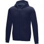 Ruby men's GOTS organic GRS recycled full zip hoodie, Navy