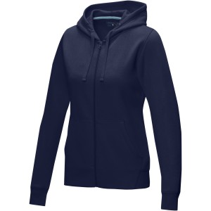 Ruby women's GOTS organic GRS recycled full zip hoodie, Navy (Pullovers)