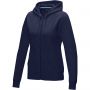 Ruby women's GOTS organic GRS recycled full zip hoodie, Navy