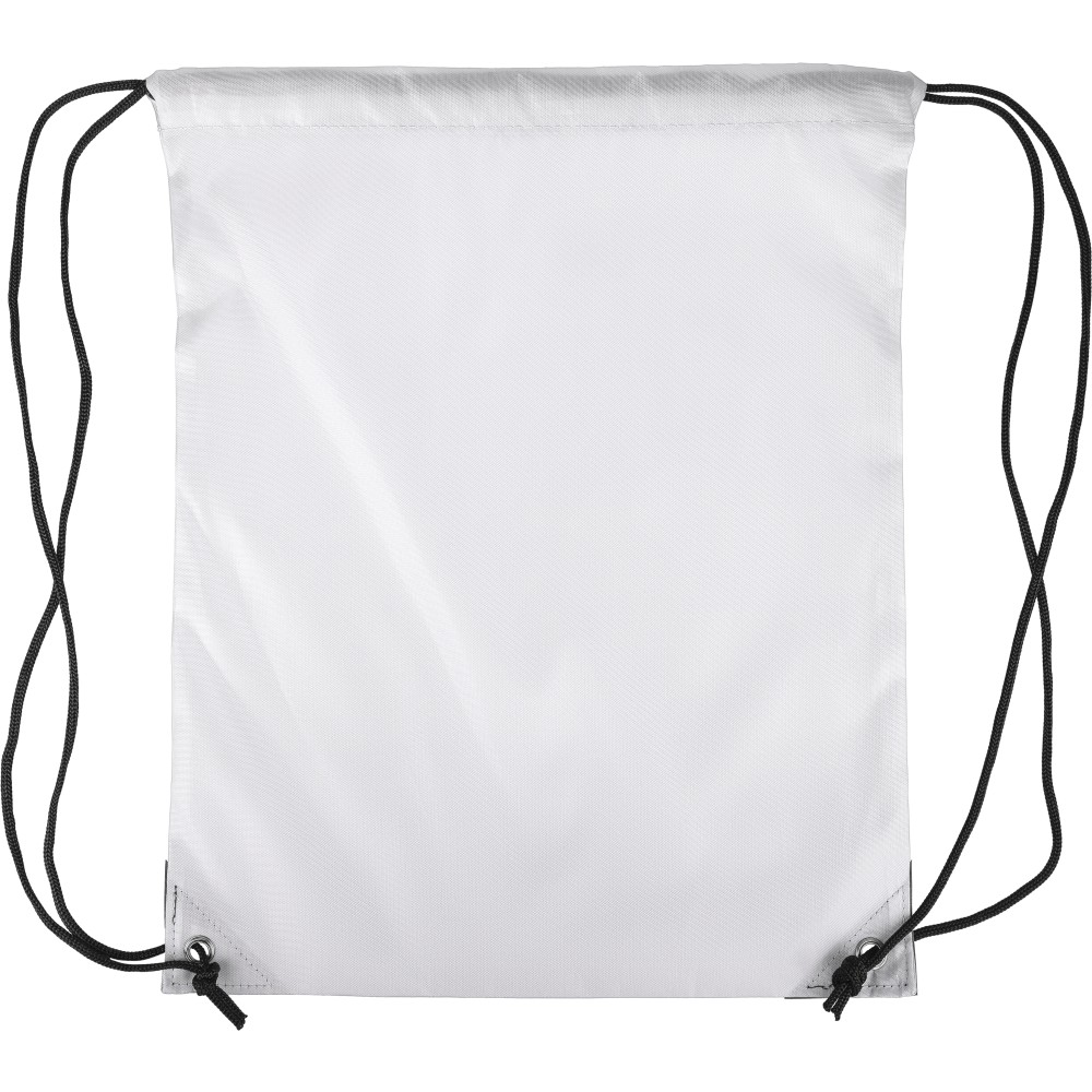 Polyester (210D) drawstring backpack Isolde, white (Rucksack)