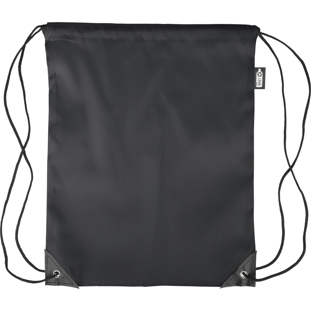 rPET polyester (210D) drawstring backpack Calix, black (Rucksack)