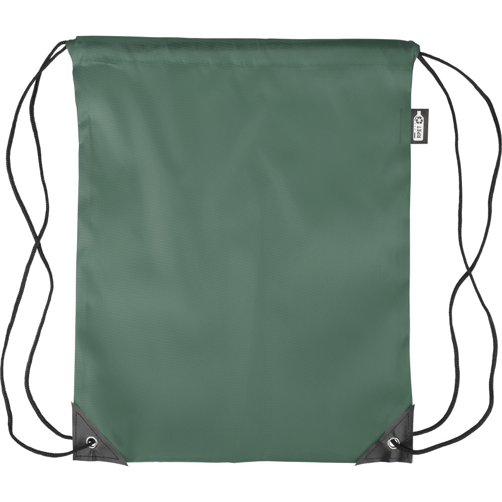 rPET polyester (210D) drawstring backpack Calix, green (Rucksack)